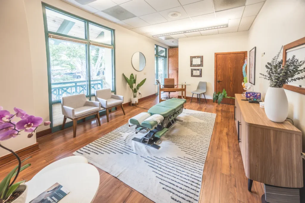 Auto Accident treatment room at Crystal Springs Chiropractic.
