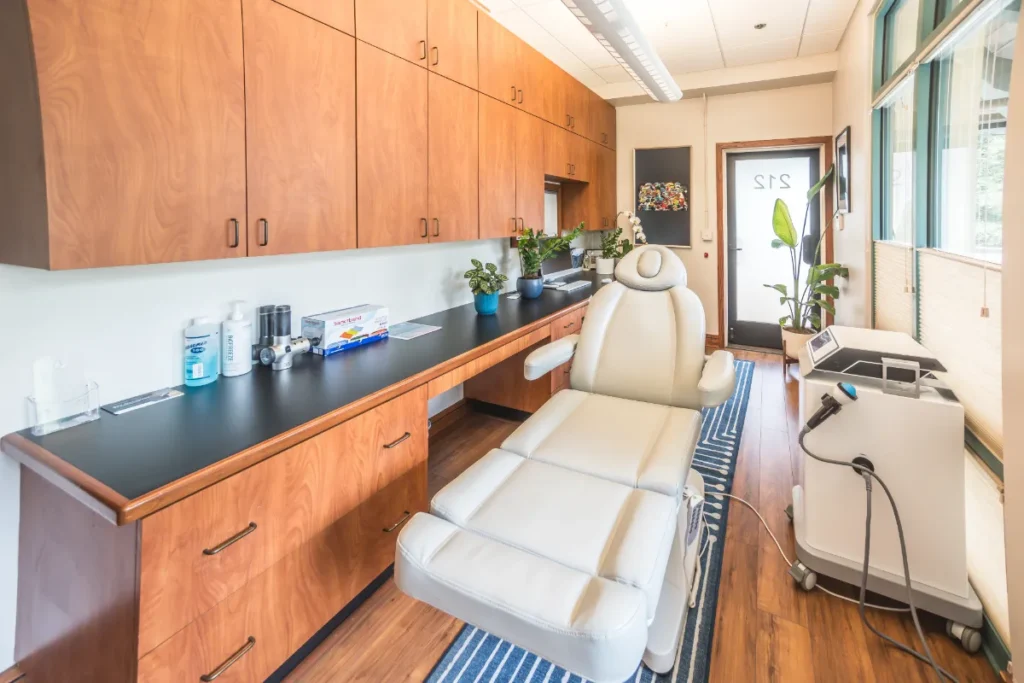 StemWave treatment room at Crystal Springs Chiropractic.